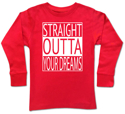 Dreams Long Sleeve Shirt, Red (Infant, Toddler, Youth, Adult)