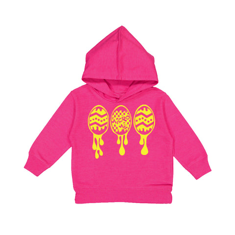 Drip Eggs Hoodie, Hot Pink (Toddler, Youth, Adult)
