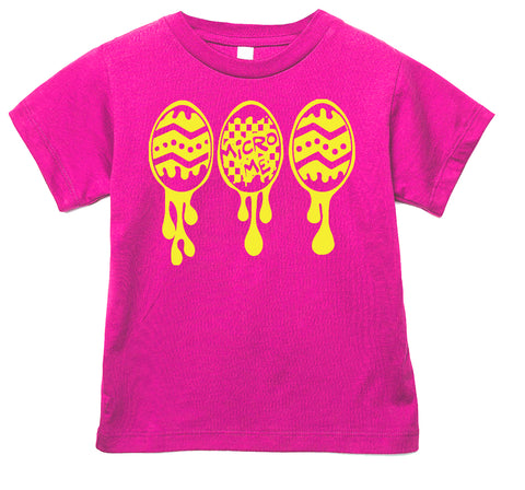 Drip Eggs Tee, Hot Pink (Infant, Toddler, Youth, Adult)