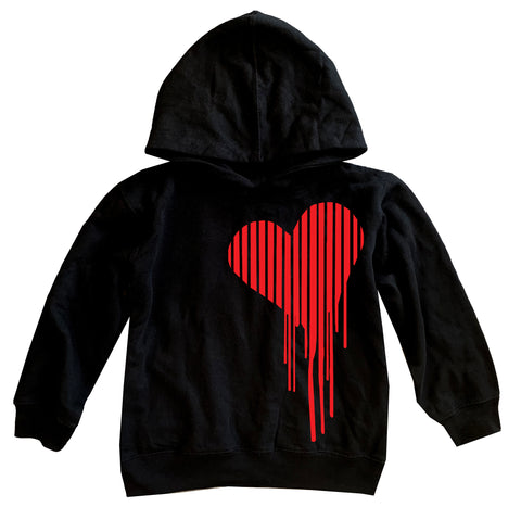 Dripping Heart Valentine Hoodie, Black (Toddler, Youth, Adult)