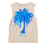 Drip Palm Muscle Tank, Natural  (Toddler, Youth, Adult)