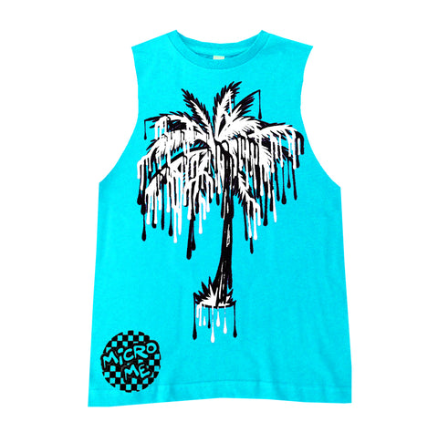 Drip Palm Muscle Tank, Tahiti (Infant, Toddler, Youth, Adult)