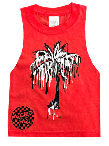 Drip Palm Muscle Tank, Red (Infant, Toddler, Youth, Adult)