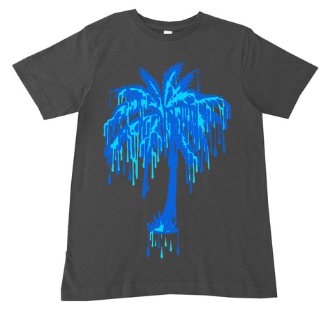 Drip Palm Tee, Charcoal  (Infant, Toddler, Youth, Adult)