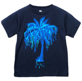 Drip Palm Tee, Navy (Infant, Toddler, Youth, Adult)