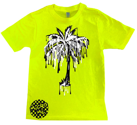 Drip Palm Tee, Neon  Yellow (Toddler, Youth)