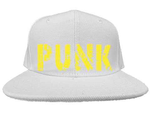 PUNK/Yellow Puff Ink Snapback,White (Infant/Toddler, Child, Adult)