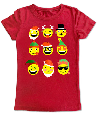 CHR-Emojis Fitted Tee, Red (infant, toddler, youth)