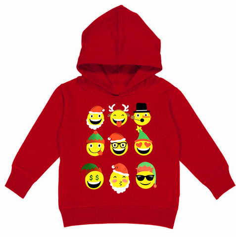 CHR-Emojis Hoodie, Red (Toddler, Youth)