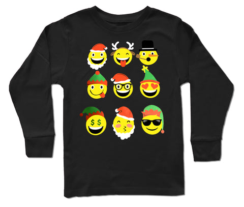 CHR-Emojis Long Sleeve Shirt, Black  (Infant, Toddler, Youth)