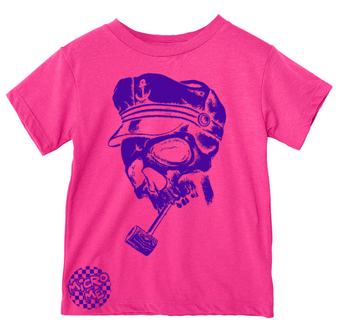 Fisher Skull Tee,  Hot Pink (Infant, Toddler, Youth, Adult)