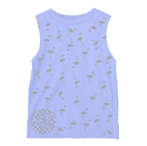 Flamingos  Muscle Tank, Lavender (Infant, Toddler, Youth, Adult)
