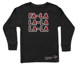 Red Plaid Fa La La La Long Sleeve Shirt (Infant, Toddler, Youth)