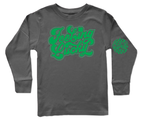 Feeling Lucky Long Sleeve Shirt, Charc (Toddler, Youth, Adult)
