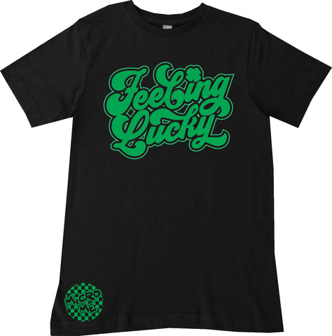 Feeling Lucky Tee, Black  (Infant, Toddler, Youth, Adult)