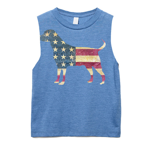 Fido Muscle Tank, Carolina Blue (Infant, Toddler, Youth, Adult)