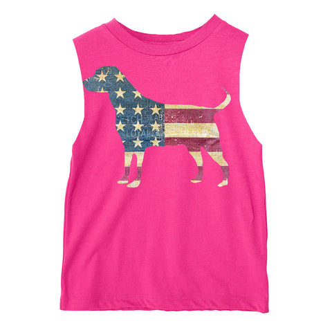 Fido Muscle Tank, Hot PInk (Infant, Toddler, Youth, Adult)