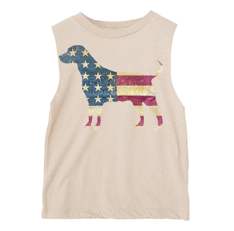 Fido Muscle Tank, Natural  (Infant, Toddler, Youth, Adult)