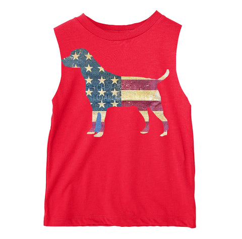 Fido Muscle Tank, Red (Infant, Toddler, Youth, Adult)