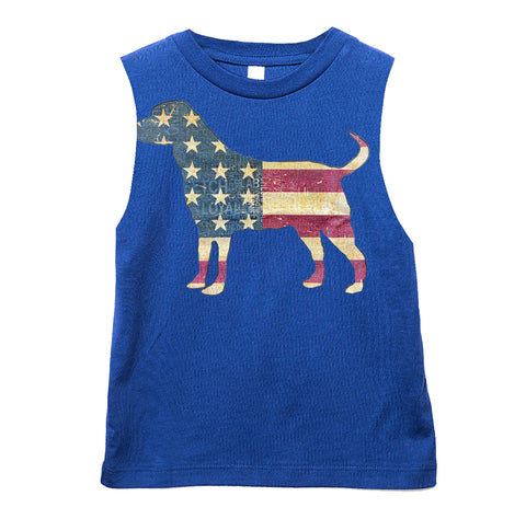Fido Muscle Tank, Royal  (Infant, Toddler, Youth, Adult)