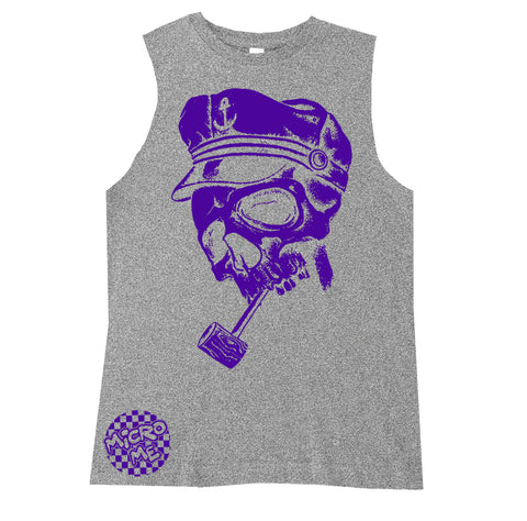 Fisher Skull Muscle Tank, Heather  (Infant, Toddler, Youth, Adult)