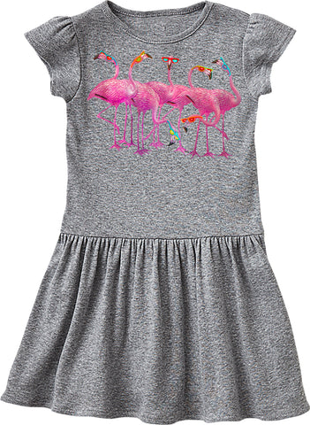 SV-Flamingos Dress, Heather (Infant, Toddler)