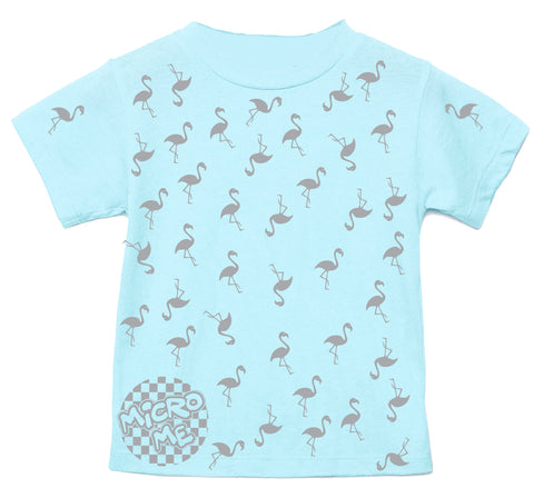 Flamingos  Tee ,Lt. Blue  (Infant, Toddler, Youth, Adult)
