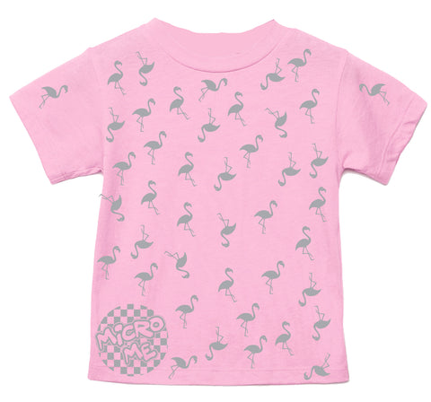 Flamingos  Tee , Lt. Pink  (Infant, Toddler, Youth, Adult)