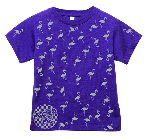 Flamingos  Tee, Purple  (Infant, Toddler, Youth, Adult)