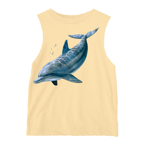 Flipper Muscle Tank, Butter  (Infant, Toddler, Youth, Adult)