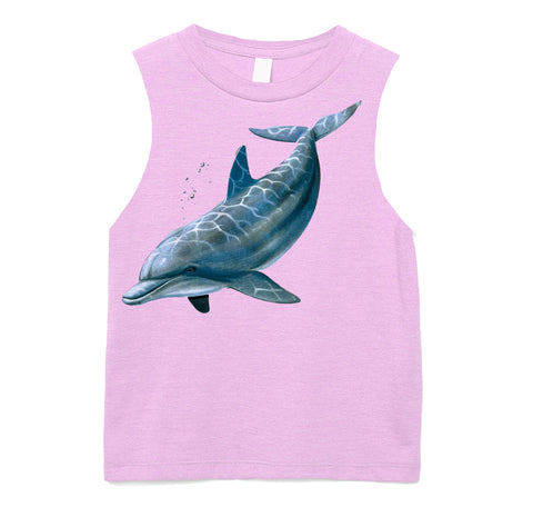 Flipper Muscle Tank, Lt. Pink (Infant, Toddler, Youth, Adult)