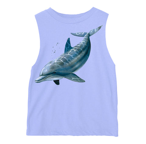 Flipper Muscle Tank, Lavender (Infant, Toddler, Youth, Adult)