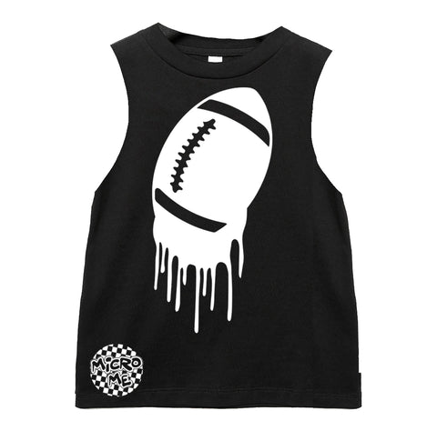 Football Drip Muscle Tank, Blk  (Infant, Toddler, Youth, Adult)