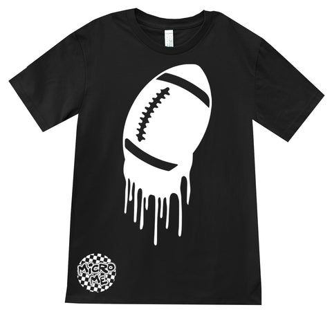Football Drip Tee, Black (Infant, Toddler, Youth, Adult)