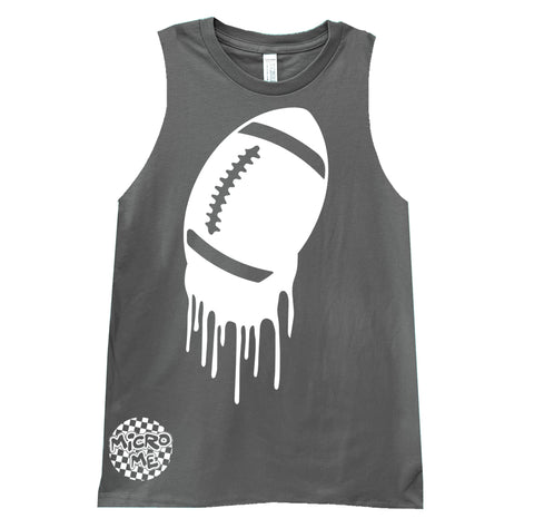 Football Drip Muscle Tank, Charc (Infant, Toddler, Youth, Adult)