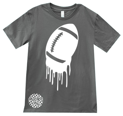 Football Drip Tee,  Charc (Infant, Toddler, Youth, Adult)