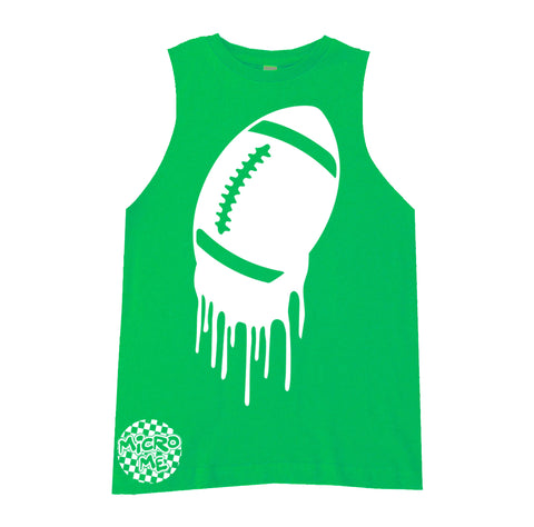 Football Drip Muscle Tank, Green (Infant, Toddler, Youth, Adult)