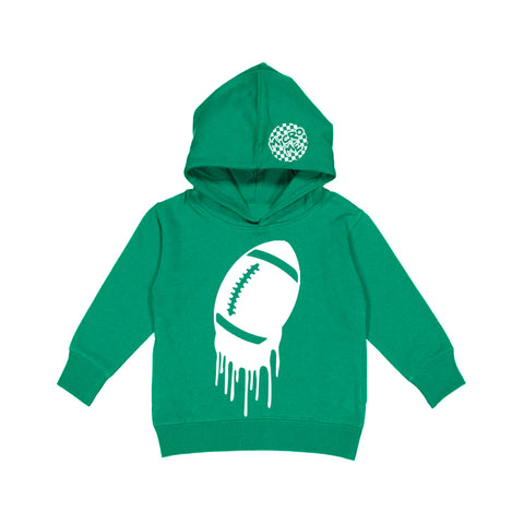 Drip Football  Hoodie, Green  (Toddler, Youth, Adult)