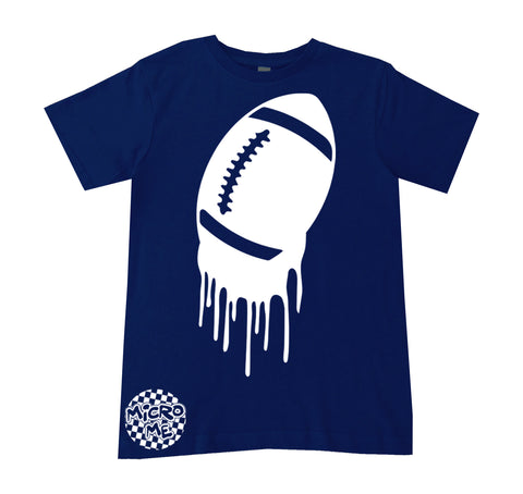 Football Drip Tee,  Navy  (Infant, Toddler, Youth, Adult)