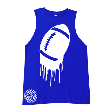 Football Drip Muscle Tank, Royal (Infant, Toddler, Youth, Adult)