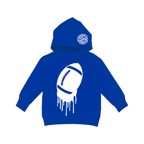 Drip Football  Hoodie, Royal  (Toddler, Youth, Adult)
