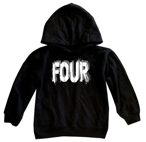 FOUR Hoodie, Black (Toddler, Youth, Adult)