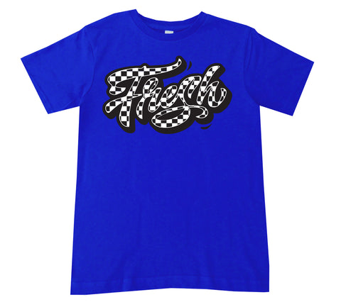 Fresh Check Tee,  Royal (infant, toddler, youth, adult)