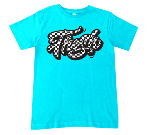 Fresh Check Tee,  Turquoise (infant, toddler, youth, adult)