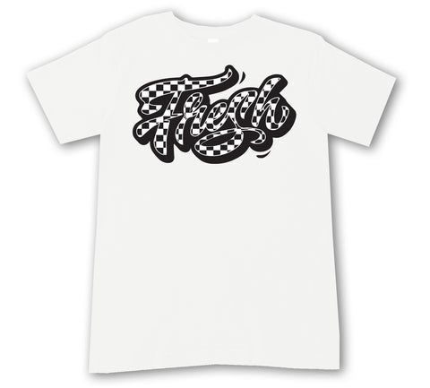 Fresh Check Tee, White (infant, toddler, youth, adult)