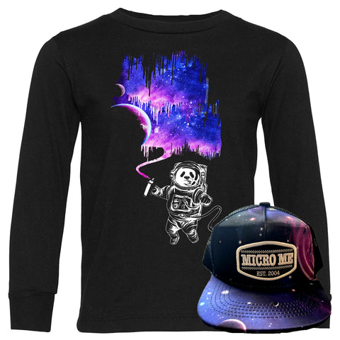 Galaxy Panda LS Shirt & Galaxy Patch Hat Set