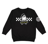 *SK8R Ghost Sweatshirt, Black (Toddler, Youth)