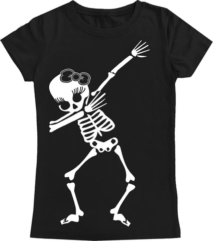 Girly Skeleton Dab Tee, Black (Infant, Toddler, Youth, Adult)