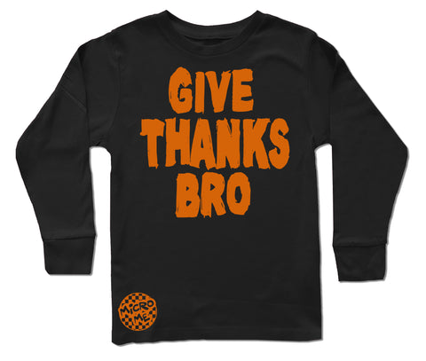Give Thanks Bro LS, Black (Infant, Toddler, Youth)