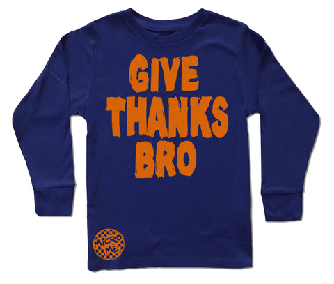 Give Thanks Bro LS, Navy (Infant, Toddler, Youth)